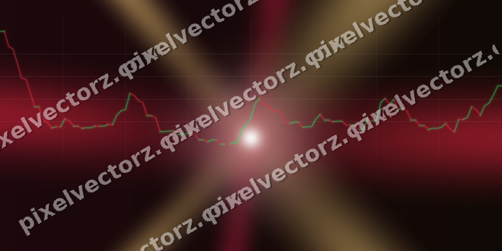 Glowing neon chart background in pink and red