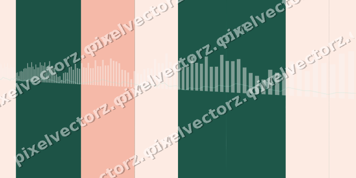 Glowing neon chart background in green and orange