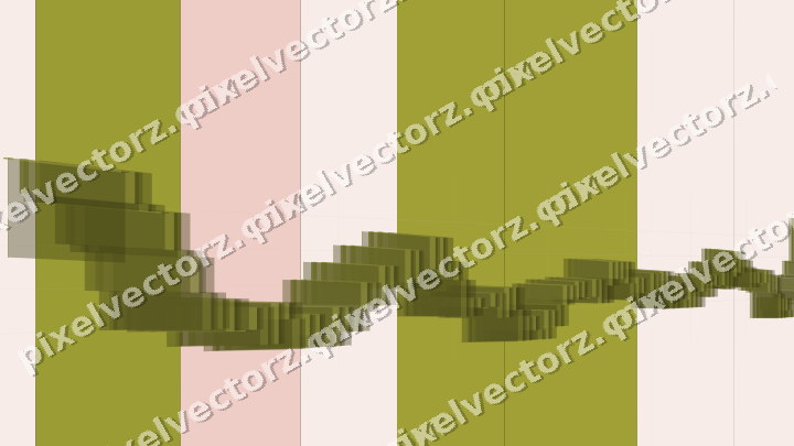 Glowing neon chart background in yellow and red
