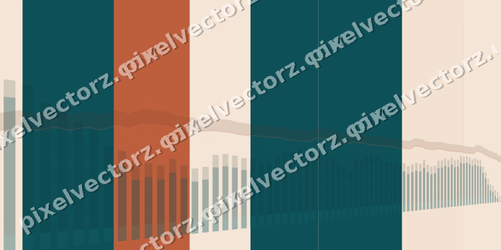 Soft pastel chart background in dark teal and orange