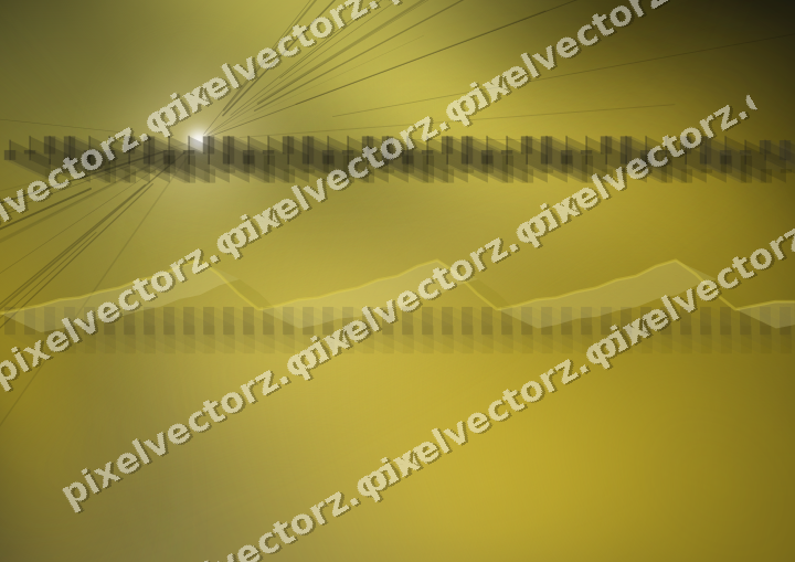 Glowing neon chart background in amber and yellow