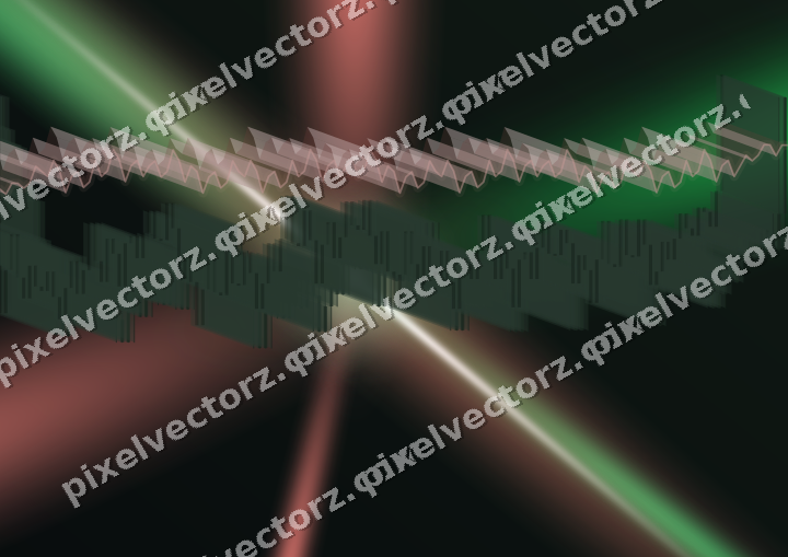 Glowing neon chart background in green and red