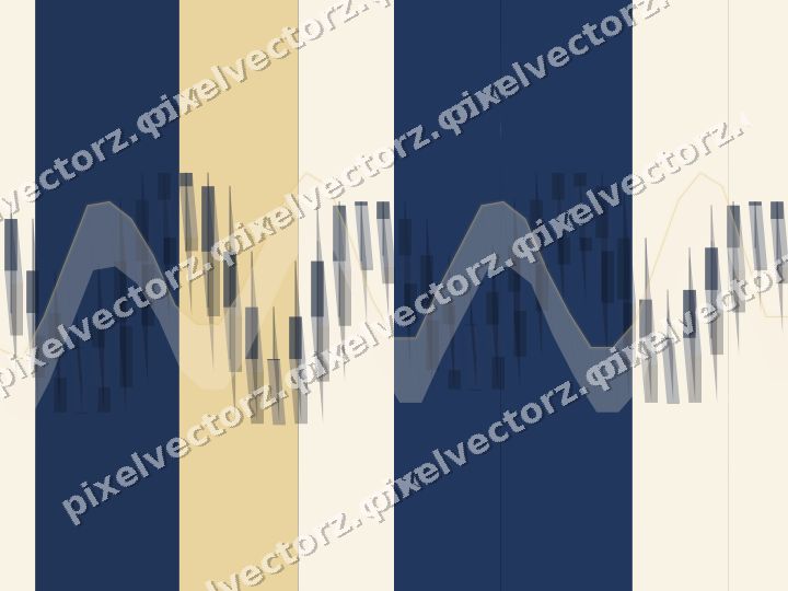 Glowing neon chart background in blue and amber