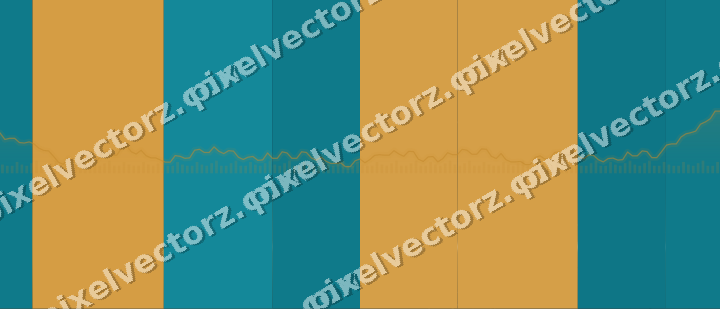 Glowing neon chart background in amber and dark teal