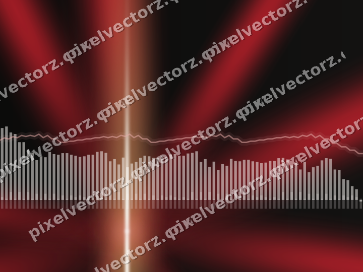 Glowing neon chart background in red and amber