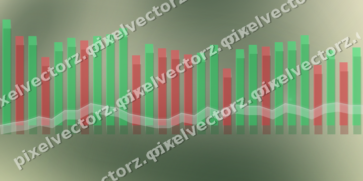 Soft pastel chart background in dark green and amber