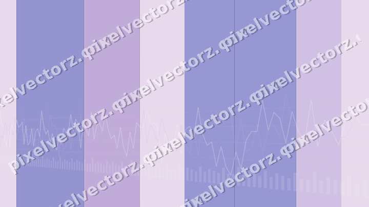 Glowing neon chart background in purple and blue