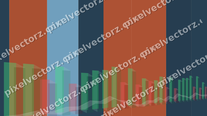 Soft pastel chart background in orange and cyan
