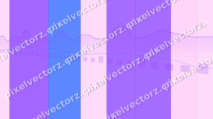 Glowing neon chart background in purple and blue