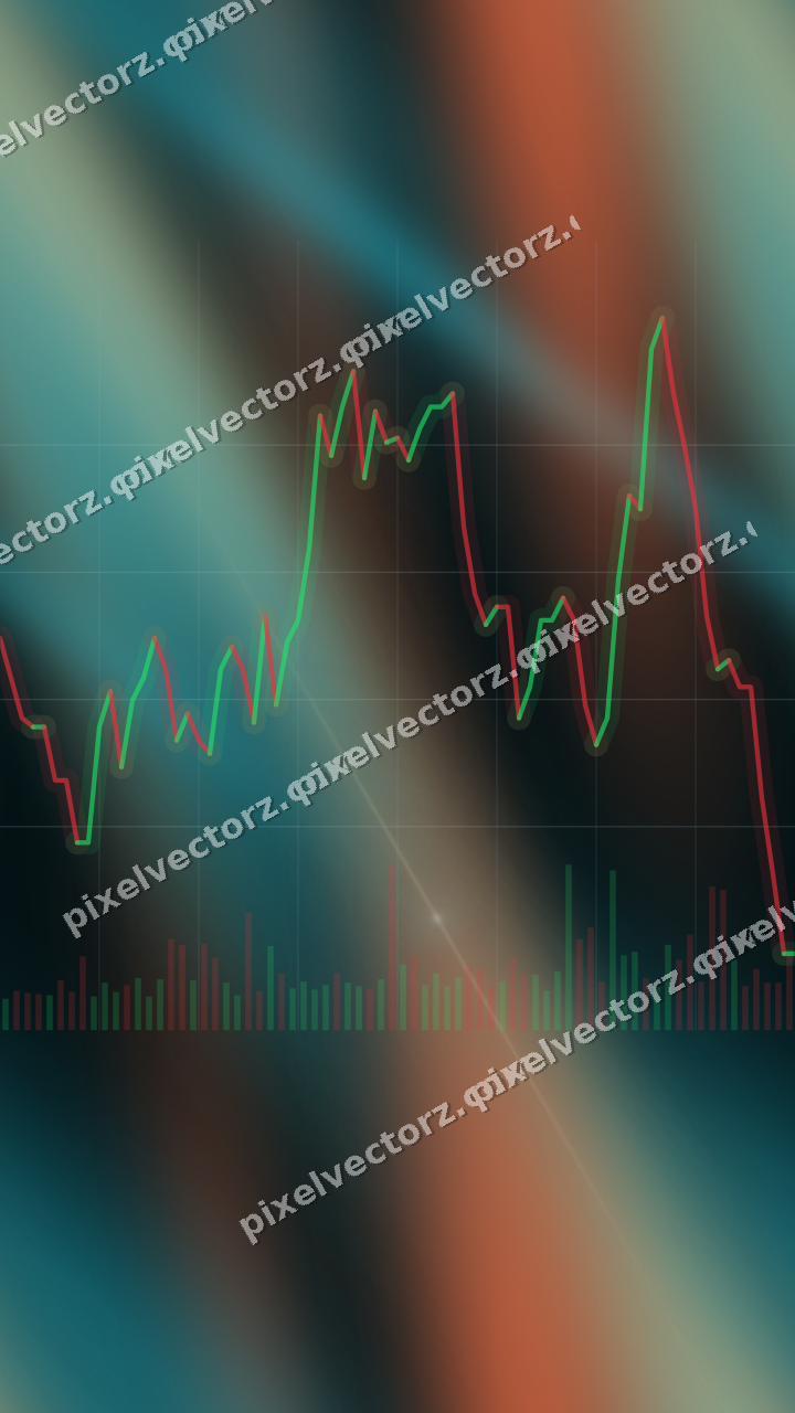 Nahtloser Neon Diagramm Hintergrund in Petrol und Orange
