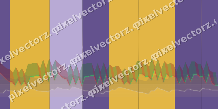 Glowing neon chart background in amber and purple