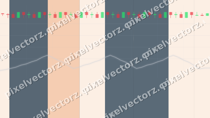 Glowing neon chart background in blue and orange