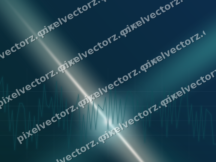 Glowing neon chart background in dark teal and orange