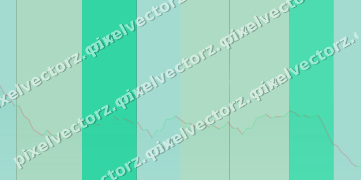 Glowing neon chart background in green and teal