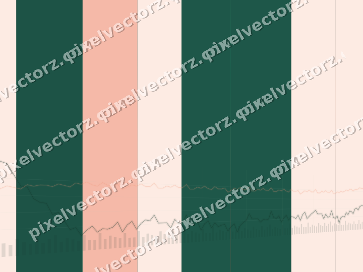 Glowing neon chart background in green and orange