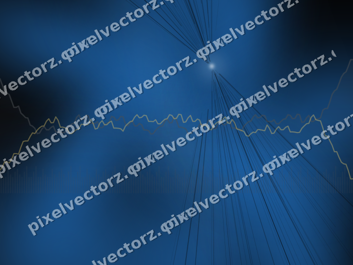 Glowing neon chart background in blue and amber