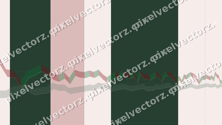 Glowing neon chart background in dark green and red
