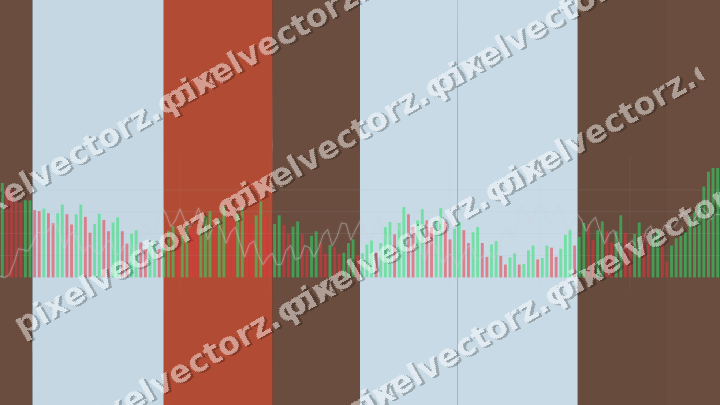 Glowing neon chart background in cyan and red