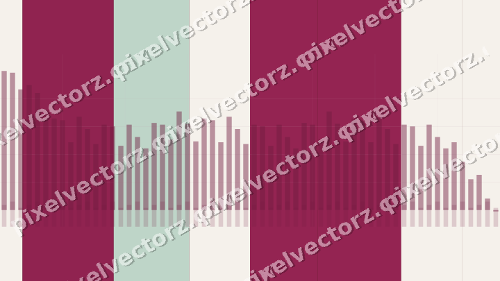 Glowing neon chart background in dark pink and green
