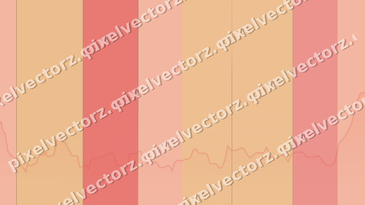 Glowing neon chart background in red and orange