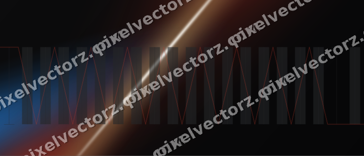 Glowing neon chart background in blue and red