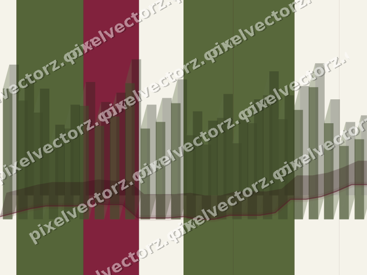 Glowing neon chart background in dark lime and dark pink