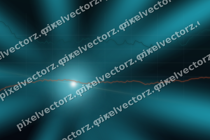 Glowing neon chart background in teal and orange