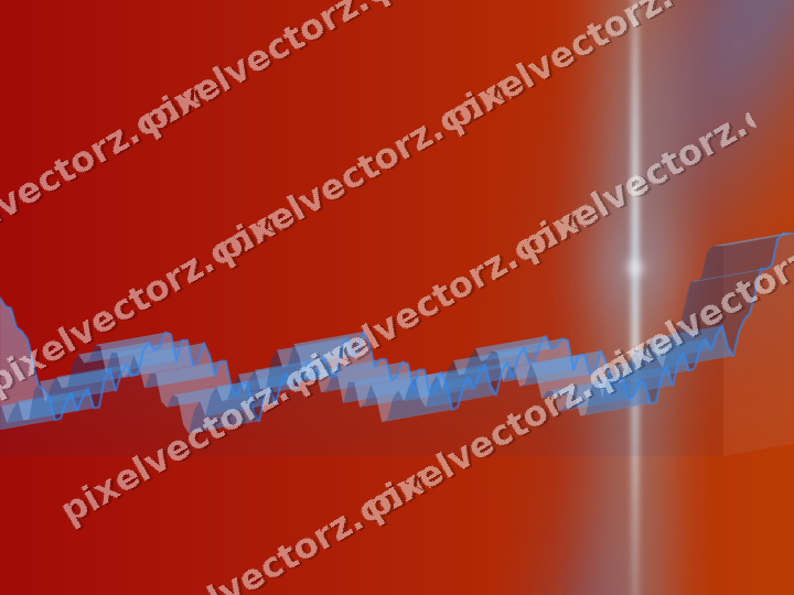 Glowing neon chart background in blue and red