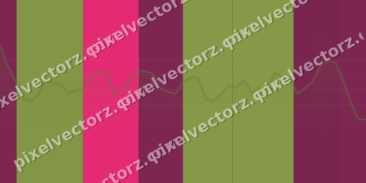 Glowing neon chart background in lime and pink
