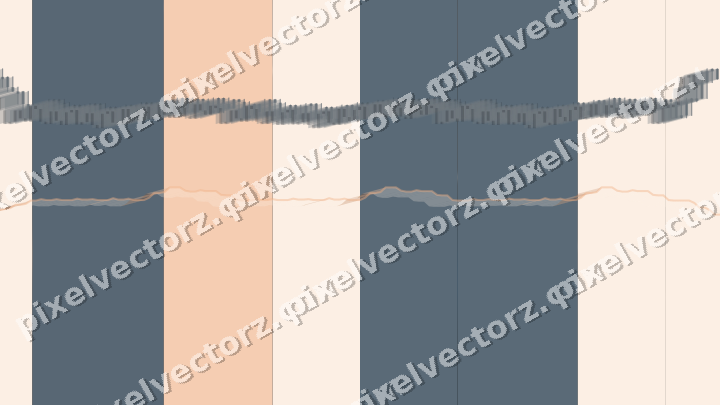 Glowing neon chart background in blue and orange