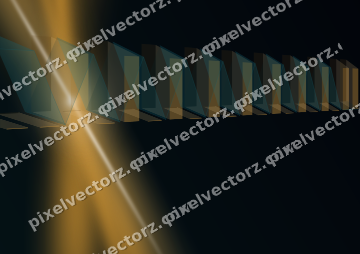 Glowing neon chart background in amber and teal