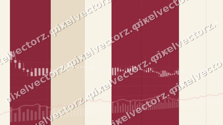 Glowing neon chart background in pink and red