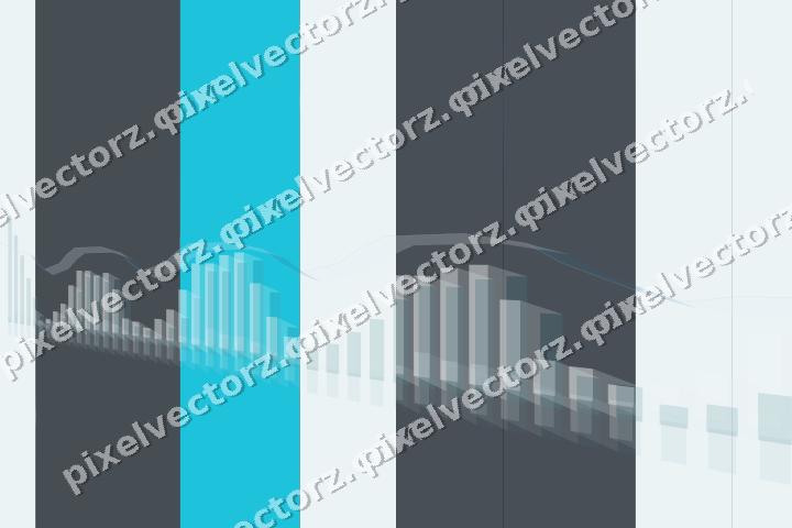 Glowing neon chart background in blue and teal