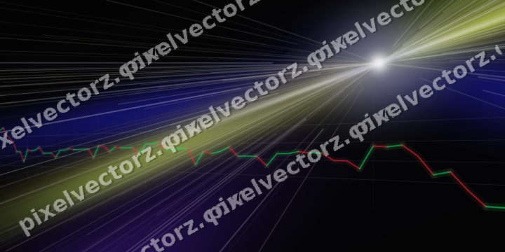 Glowing neon chart background in blue and purple