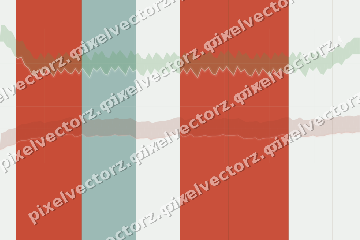 Glowing neon chart background in red and orange