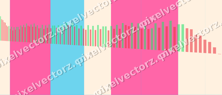 Glowing neon chart background in pink and cyan