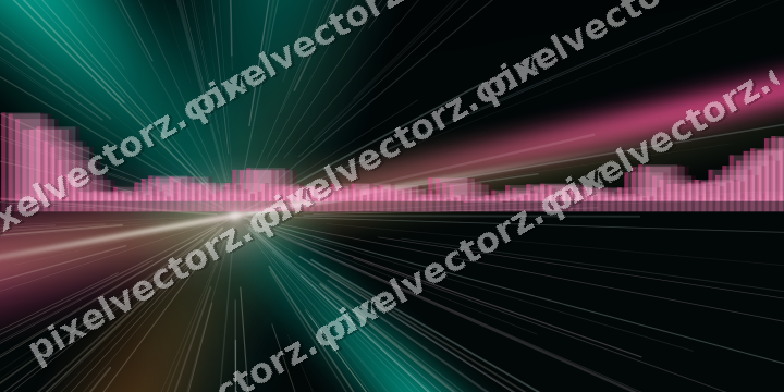 Glowing neon chart background in pink and orange