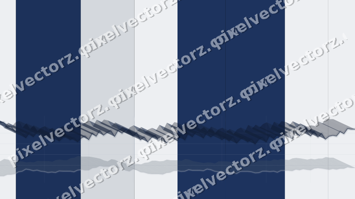 Glowing neon chart background in blue