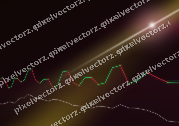 Glowing neon chart background in pink and yellow