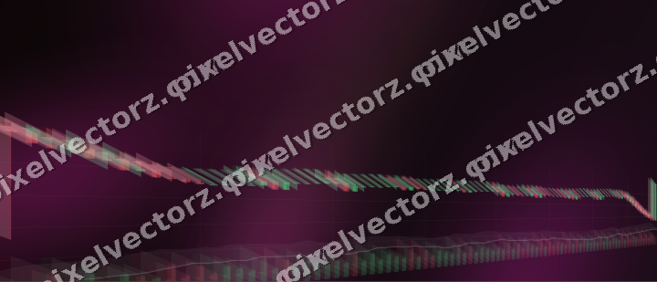 Glowing neon chart background in magenta and lime