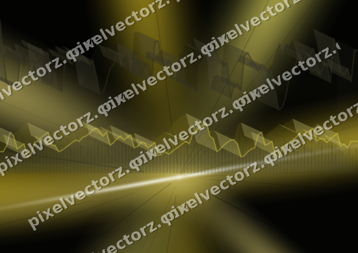 Glowing neon chart background in amber and yellow