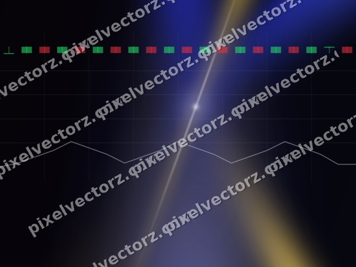 Glowing neon chart background in blue and amber