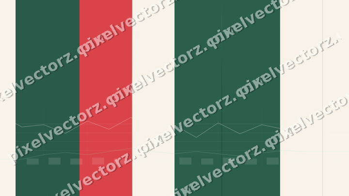 Glowing neon chart background in green and red