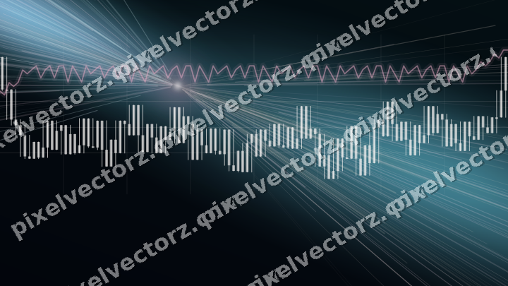 Glowing neon chart background in pink and cyan