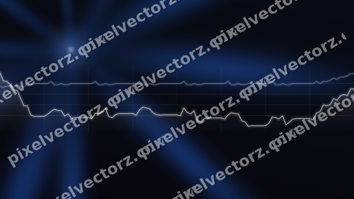 Glowing neon chart background in blue and red