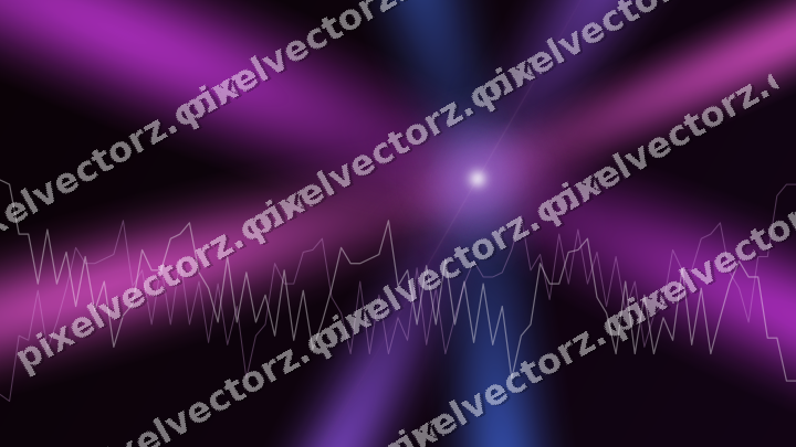 Glowing neon chart background in purple and blue