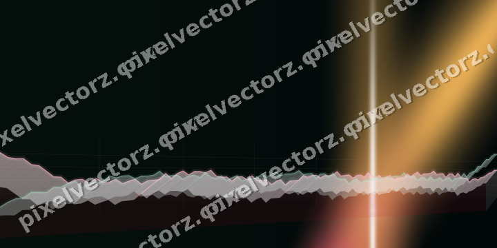 Glowing neon chart background in pink and amber