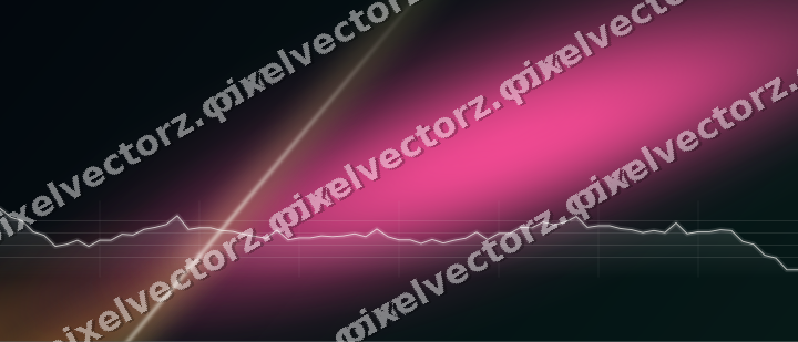 Glowing neon chart background in pink and orange