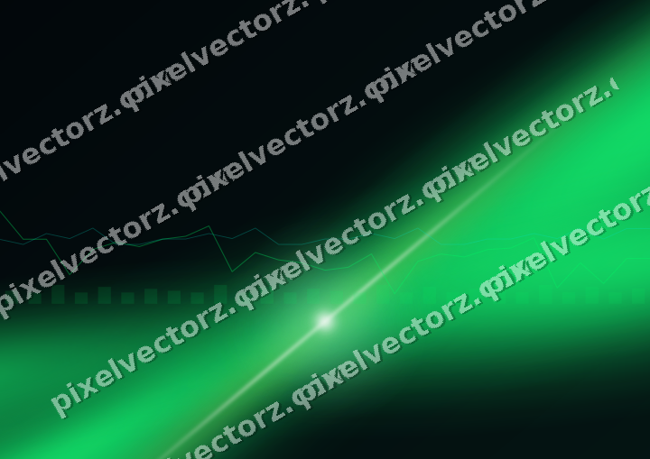 Glowing neon chart background in green and lime