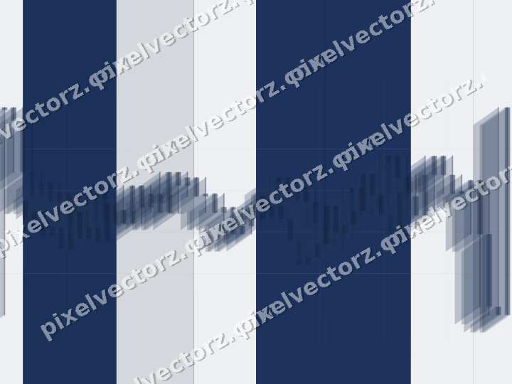 Glowing neon chart background in blue